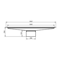 Caniveau de Sol can1000X500 pour Cuisine Professionnelle Amovible - Horizontale