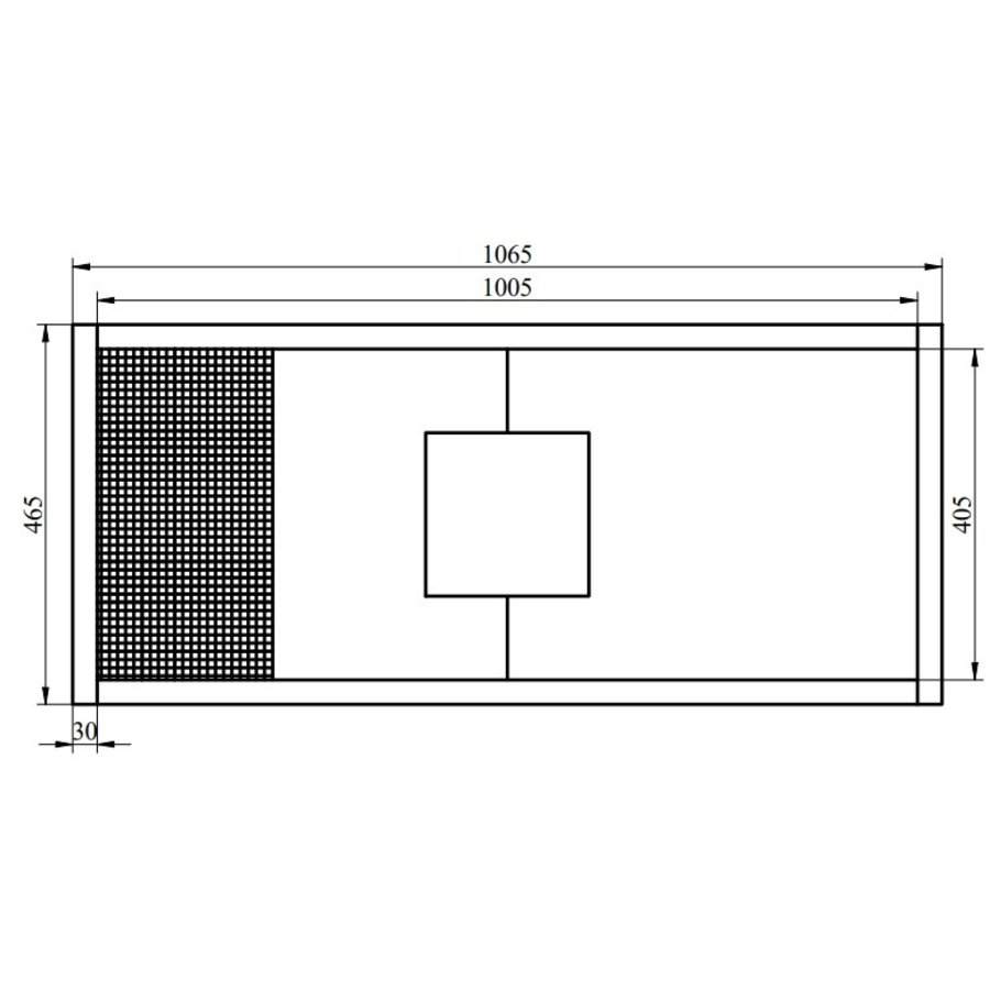 Caniveau de Sol can1000X400 pour Cuisine Professionnelle Amovible - Horizontale