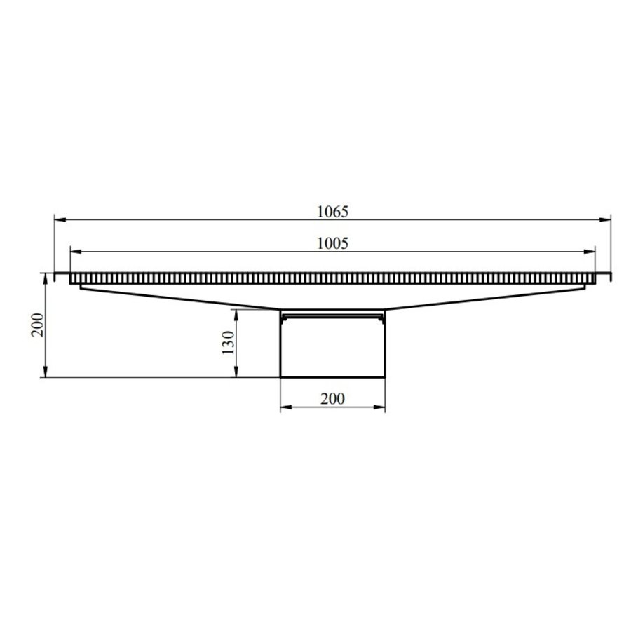 Caniveau de Sol can1000X400 pour Cuisine Professionnelle Amovible - Horizontale