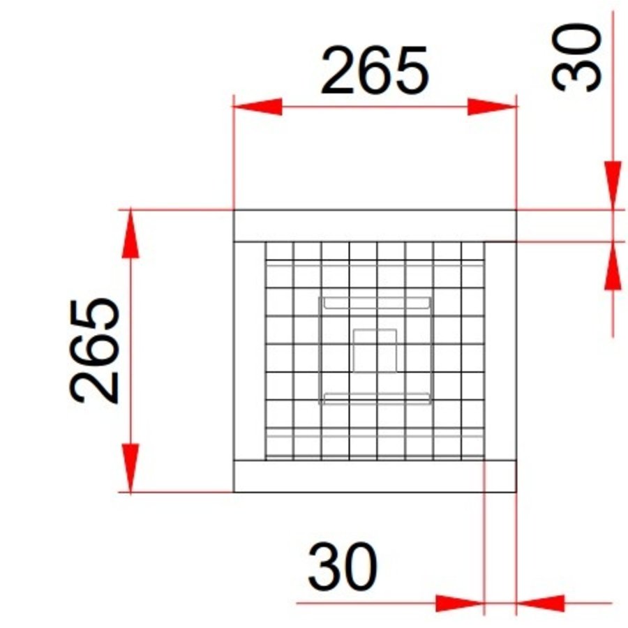 Caniveau de Sol can200X200 pour Cuisine Professionnelle Sortie Verticale