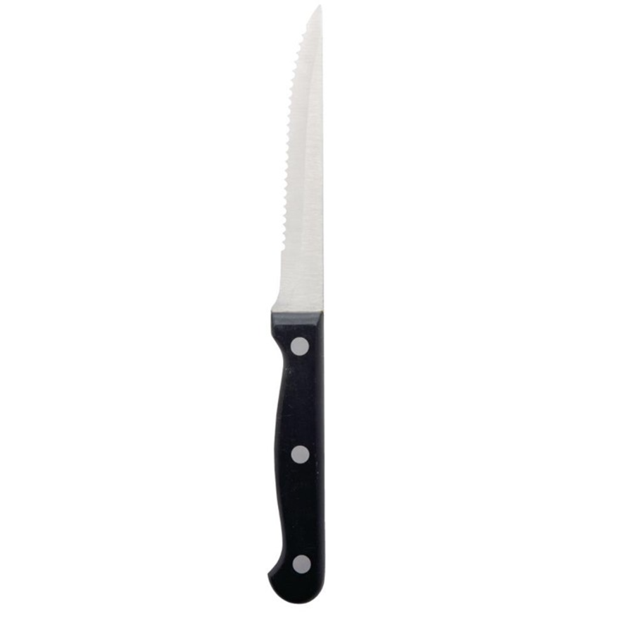 Couteau à viande manche noir (Lot de 12)