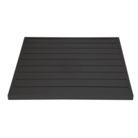 Plateau de table carré en aluminium noir 700 mm