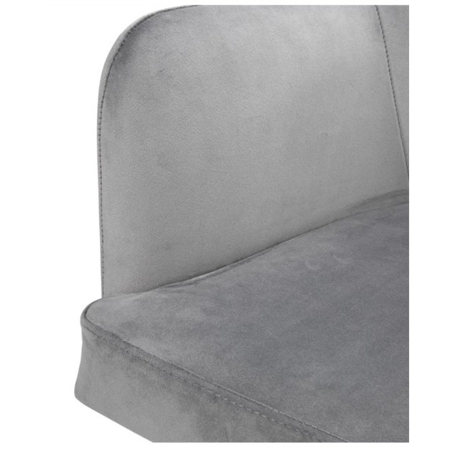 Chaises en velours grises -  (lot de 2)