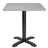 Plateau de table carré en aluminium gris clair 700 mm