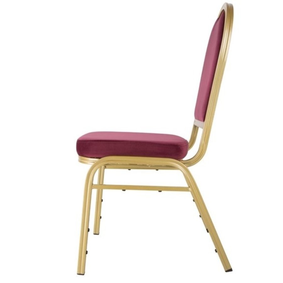 Chaises de banquet bordeaux  - (lot de 4)