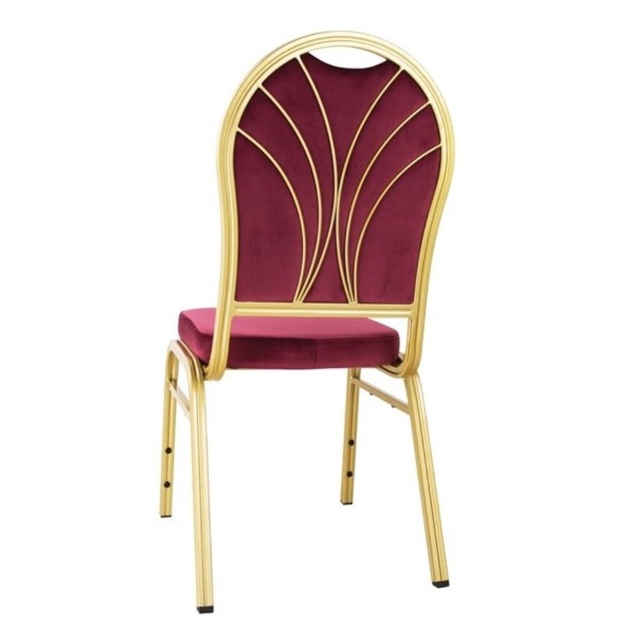 Chaises de banquet bordeaux  - (lot de 4)