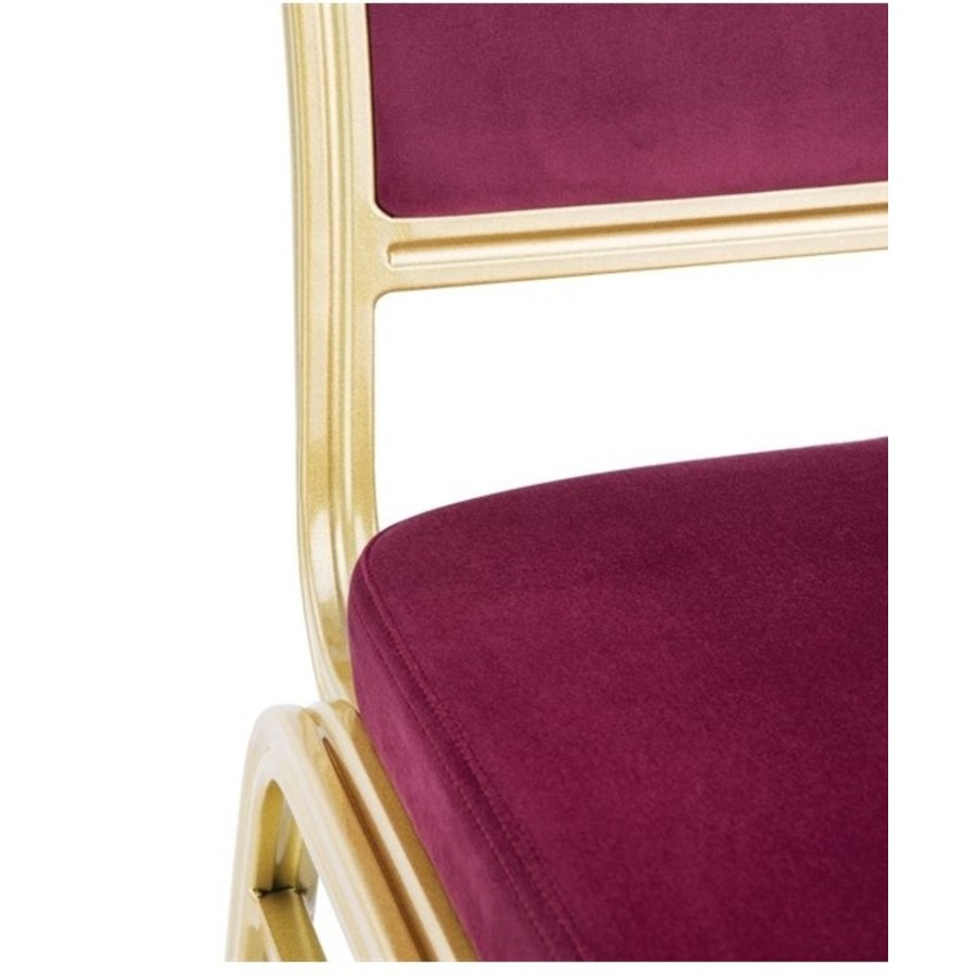 Chaises de banquet bordeaux  - (lot de 4)