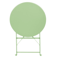 Table de terrasse carrée pliante en acier vert clair -710(H) x 595(Ø)mm