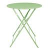 ProChef Table de terrasse carrée pliante en acier vert clair -710(H) x 595(Ø)mm