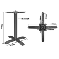 Pied de table en fonte gris - 720(H) x 611(Ø)mm