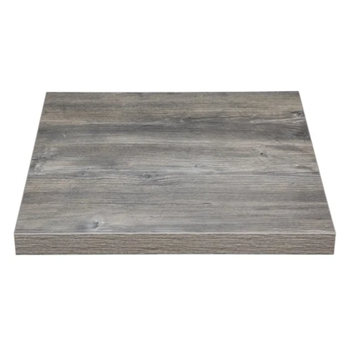  ProChef Plateau de table carré pré-percé en mélamine gris 700 mm 