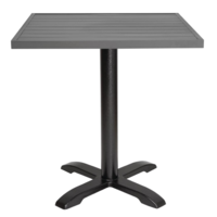 Plateau de table carré en aluminium gris foncé 700 mm