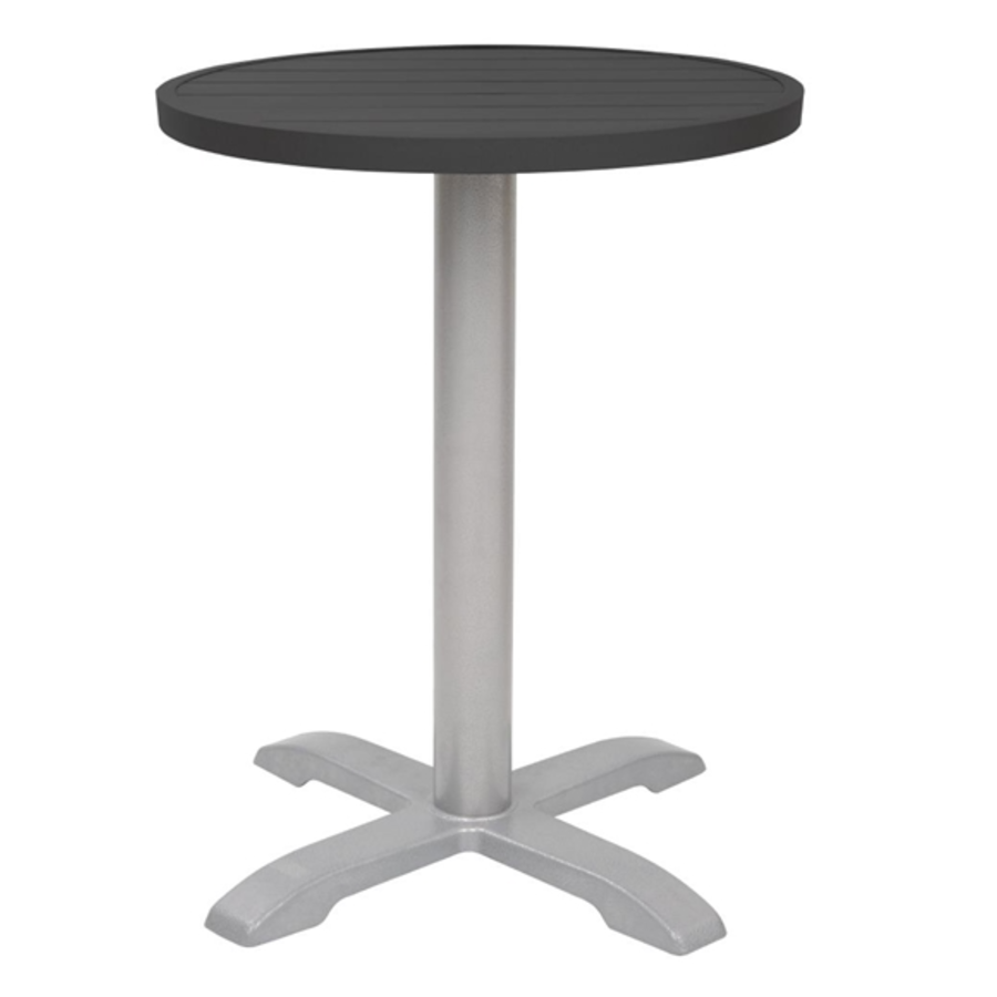 Plateau de table rond en aluminium noir 580 mm