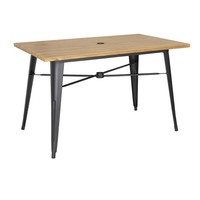 Table d'extérieur bois clair  -120x76x75cm