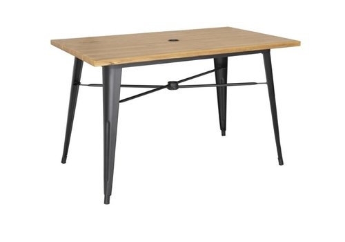  ProChef Table d'extérieur bois clair  -120x76x75cm 