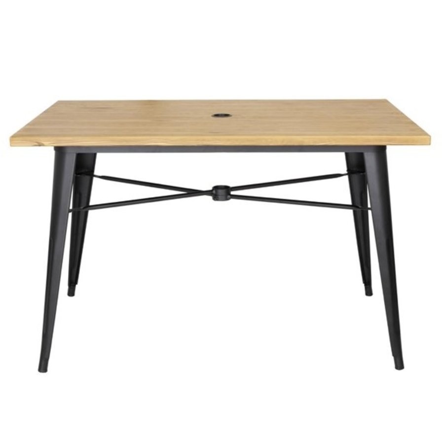 Table d'extérieur bois clair  -120x76x75cm