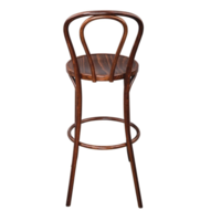 Tabouret haut bistro en bois courbé noyer 750 mm