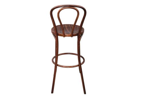  ProChef Tabouret haut bistro en bois courbé noyer 750 mm 