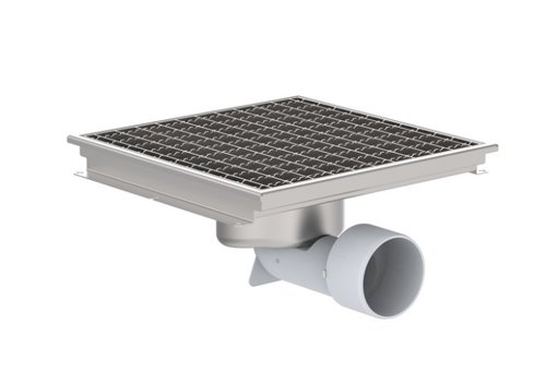  ProChef Caniveau de sol inox 397x397mm - sortie horizontale/verticale 