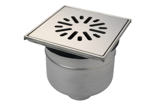  ProChef Caniveau de sol en inox 200 x 200 mm - sortie verticale 