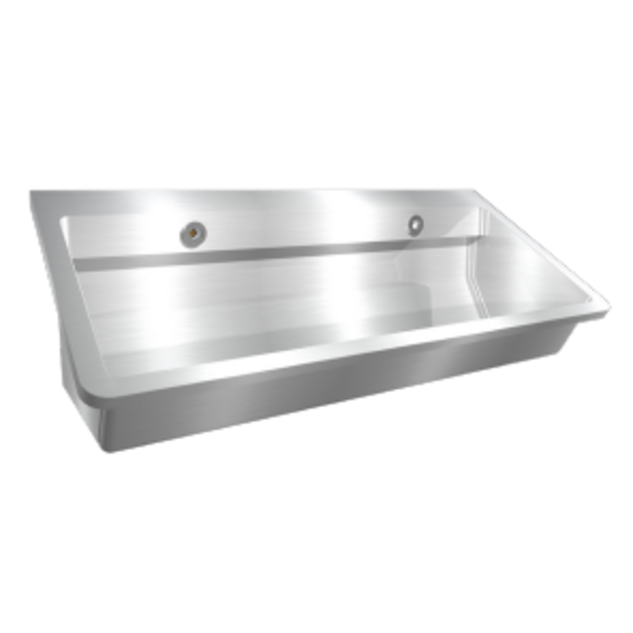 Lavabo rigole inox avec tuyauterie |4 dimensions