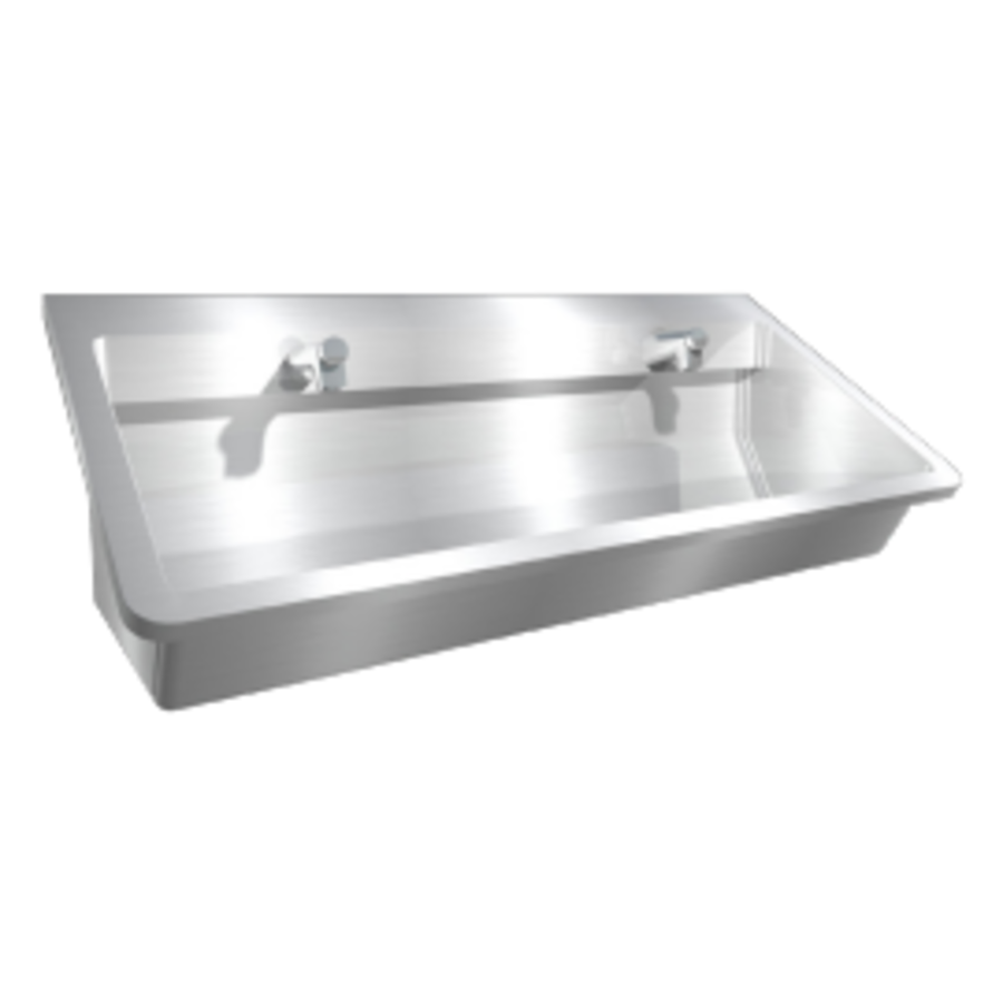 Lavabo rigole inox Tempo mitigeur chromé | 4 dimensions