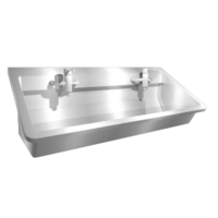 Lavabo rigole inox avec mitigeur en inox | 4 dimensions