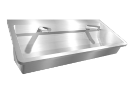  ProChef Lavabo rigole inox avec robinets électroniques | 4 dimensions 