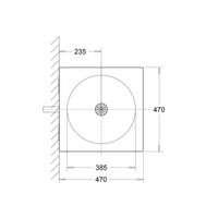 Lavabo mural inox - 470x470x127 mm