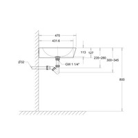 Lavabo mural inox - 470x470x127 mm