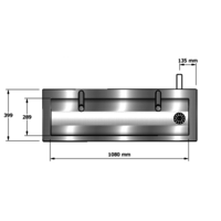 Lavabo rigole inox avec robinets | 6 dimensions