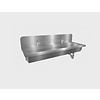 ProChef Lavabo rigole inox 2 postes avec robinets XL - 1200x400x240 mm