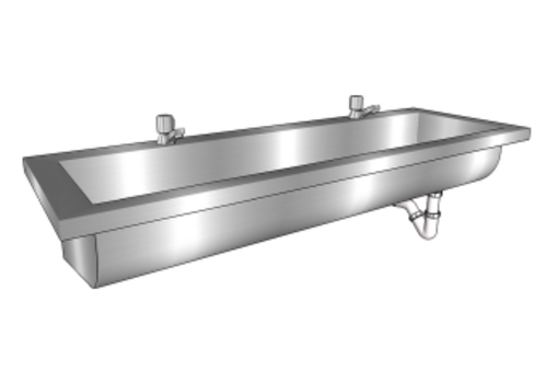  ProChef Lavabo rigole inox avec robinets | 6 dimensions 