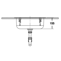 Vasque ronde a encastrer Ø 440 - 155 Hmm