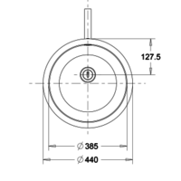 Vasque ronde a encastrer Ø 440 - 155 Hmm