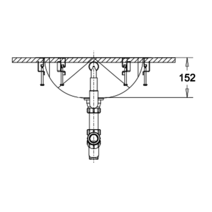 Vasque a encastrer ovale - L 450 x P 345 x H 152 mm