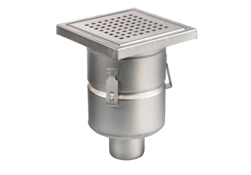  ProChef Caniveau de sol inox 200x200mm 177004 - sortie verticale 