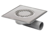 ProChef Caniveau de sol en inox 197 x 197 mm -182.201.050 - sortie horizontale