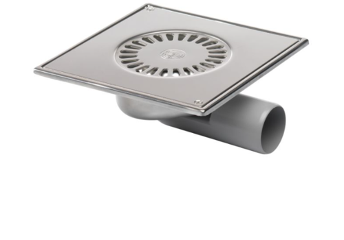  ProChef Caniveau de sol en inox 197 x 197 mm -182.201.050 - sortie horizontale 