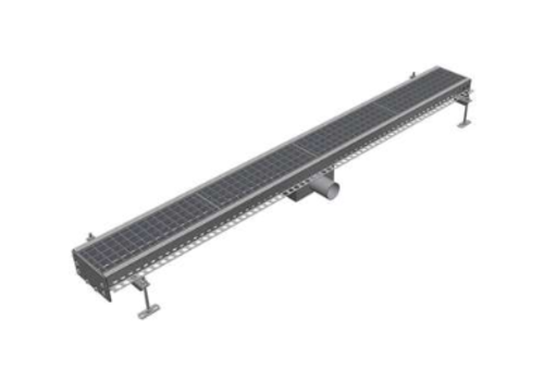  ProChef Caniveau de sol inox 150x2000mm drain central ø75mm - sortie horizontale 