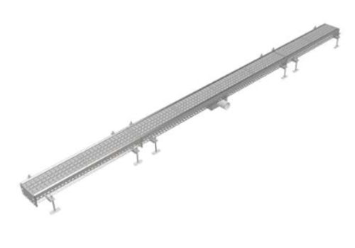  ProChef Caniveau de sol inox 150x4000mm drain central ø75mm - sortie horizontale 