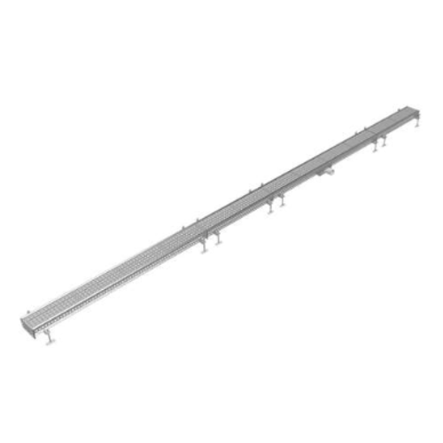  ProChef Caniveau de sol inox 150x6000mm drain central ø75mm - sortie horizontale 