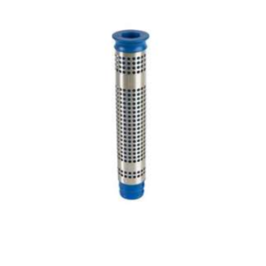 Set tube de trop-plein perforé en inox 305 mm(H)