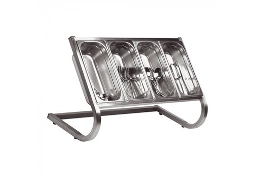  ProChef Porte ramasse-couverts en inox 43cmHx73,8cml 