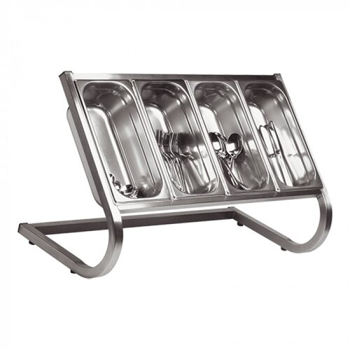  ProChef Porte ramasse-couverts en inox 43cmHx73,8cml 