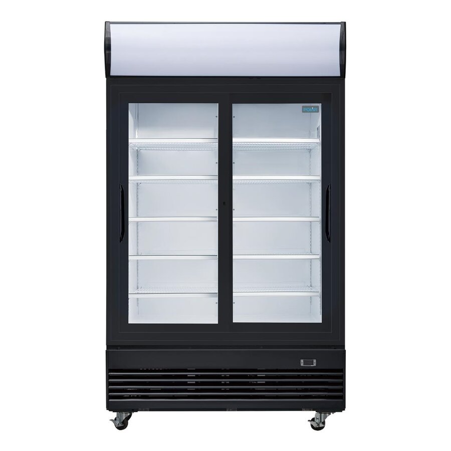 Réfrigérateur vertical avec portes coulissantes Polar G-Series 950 Litres  203,6H x 120Lx 73Pcm
