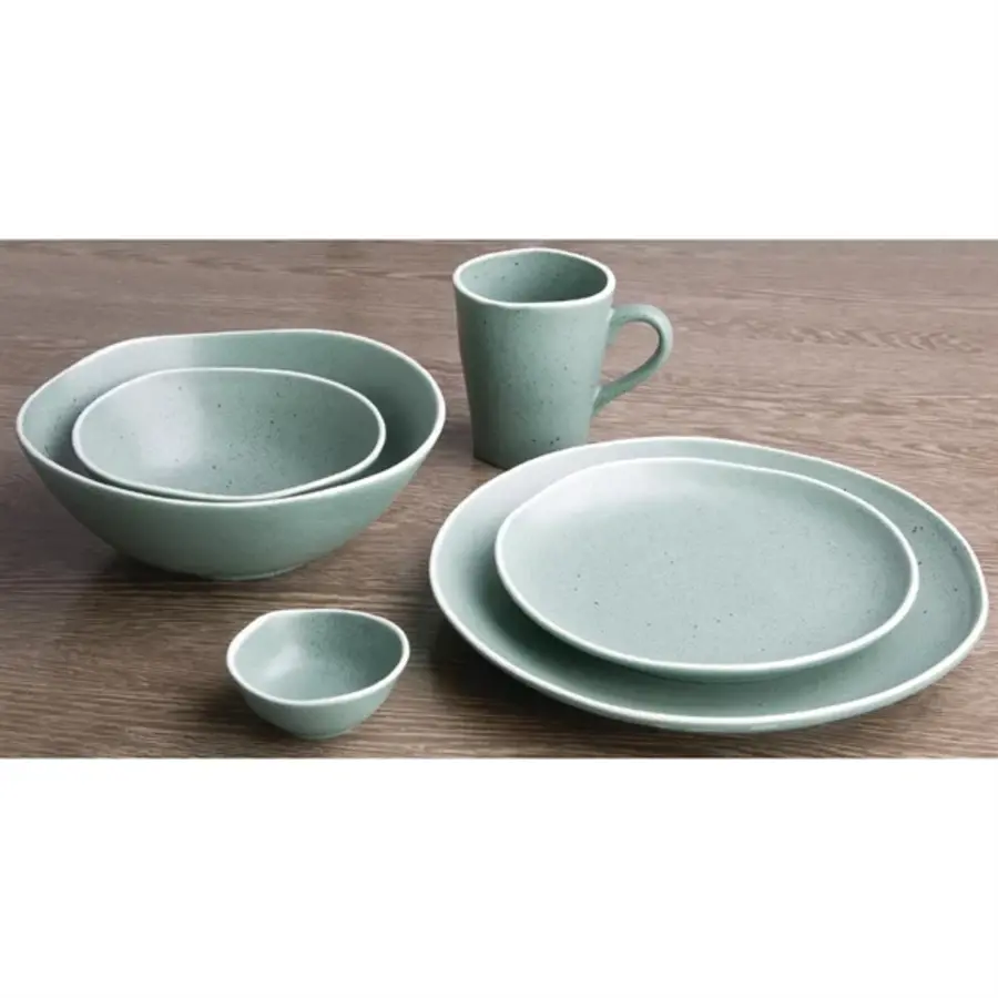 Assiettes Chia verte 27cm lot de 6