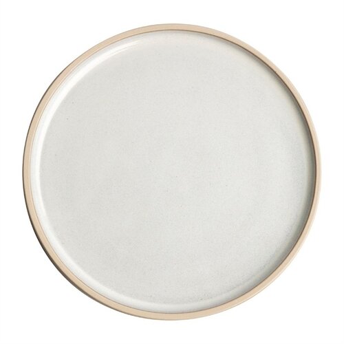  Olympia Assiettes plates rondes Canvas blanc 18cm lot de 6 