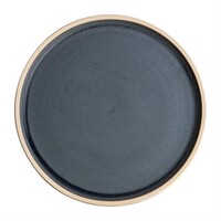 Assiettes rondes Canvas granit bleu 18cm lot de 6