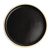 Assiettes rondes Canvas noir 18cm lot de 6